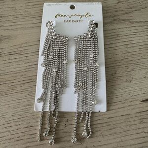 Free People Sparkling Silver Dangle Earrings